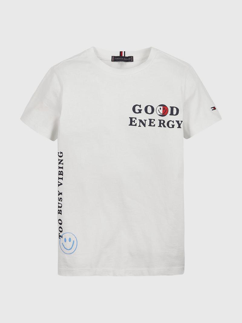 Fiú Tommy Hilfiger Good Energy Póló Fehér | HU 2259ILH